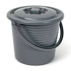 Ведро 9л RUNIS с крышкой, графит 653-377