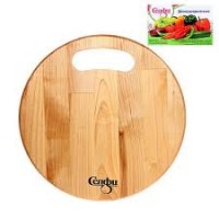 Доска разделочная 30*1,8 круглая дерево 311-353