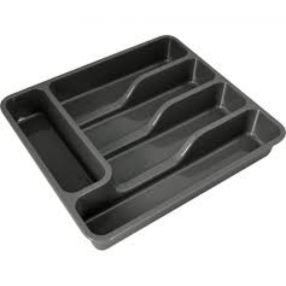 Лоток для столовых приборов широкий серый 740018