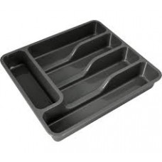 Лоток для столовых приборов широкий серый 740018