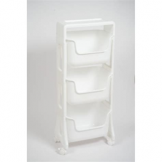 Этажерка 3 яруса Junior на колесиках белый 771306