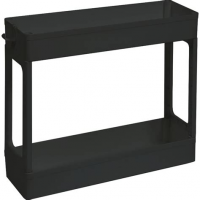 Этажерка 2 яруса узкая черный 760207