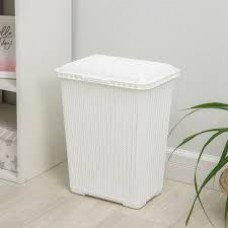 Корзина для белья 60л Ротанг белый 186006