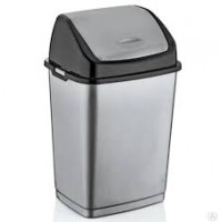 Ведро для мусора 5л с подвижной крышкой синий/серый 940549