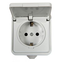 Розетка 1-я с/з наружной установки AQUA 3112