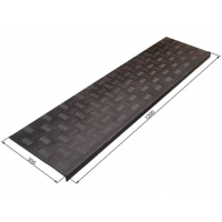 Коврик на ступень резиновый 25х65х0,6см RST007 черный