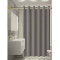 Шторка для ванной с люверсами 180*180 Модерн серая