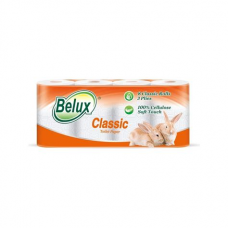 Бумага туалетная Belux 3х слойная 8 рул