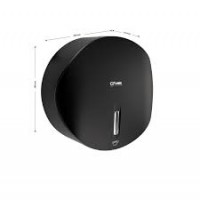 Диспенсер для туал.бумаги-барабан с ключом, глазком пластик черный GFmark  (9152)