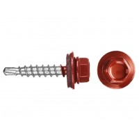 Саморез кровельный 4,8*19 RAL 3011 Красный (уп. 16штук) 