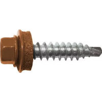 Саморез кровельный 4,8*19 RAL 8004 Керамика (уп. 16штук) ХХХХХХХХХХХ