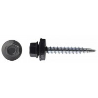 Саморез кровельный 4,8*35 RAL 7024 Графит (уп.100штук)