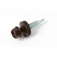 Саморез кровельный 4,8*50 RAL 8017 Темно-коричневый (уп. 10штук) 352910 ХХХХХХХХХХХХ