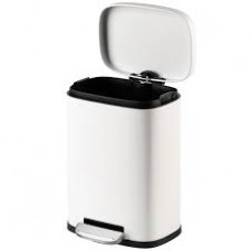 Ведро для мусора с микролифтом 5л белый Delphinium 101218