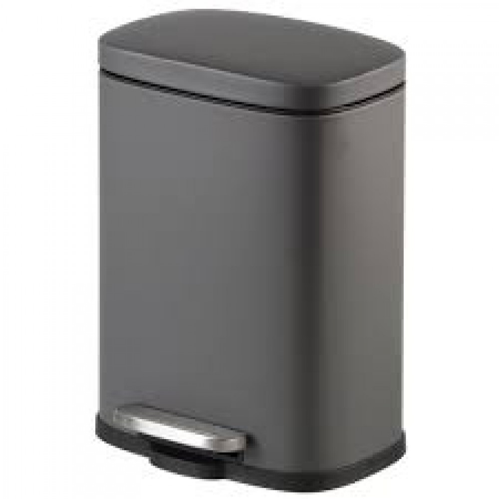 Ведро для мусора с микролифтом 5л серый Delphinium 101217