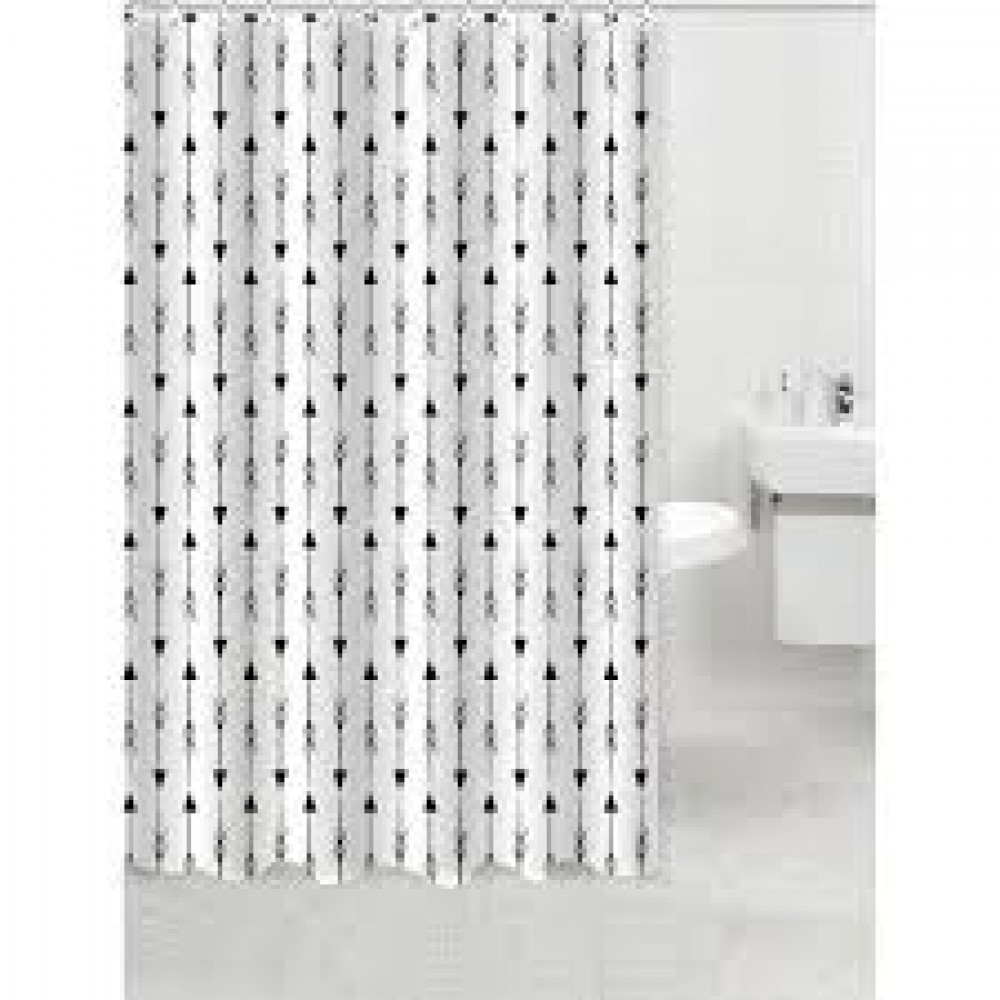 Шторка для ванной 180*180 п/э Альфа Delphinium 12 колец 104275