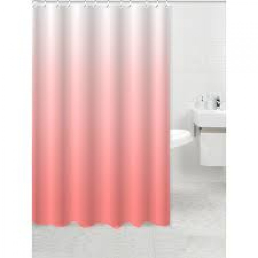 Шторка для ванной 180*180 п/э Аура Delphinium 12 колец розовый 104262 Шторка для ванной 180*180 п/э Аура Delphinium 12 колец розовый 104262