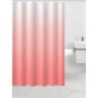 Шторка для ванной 180*180 п/э Аура Delphinium 12 колец розовый 104262
