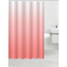 Шторка для ванной 180*180 п/э Аура Delphinium 12 колец розовый 104262
