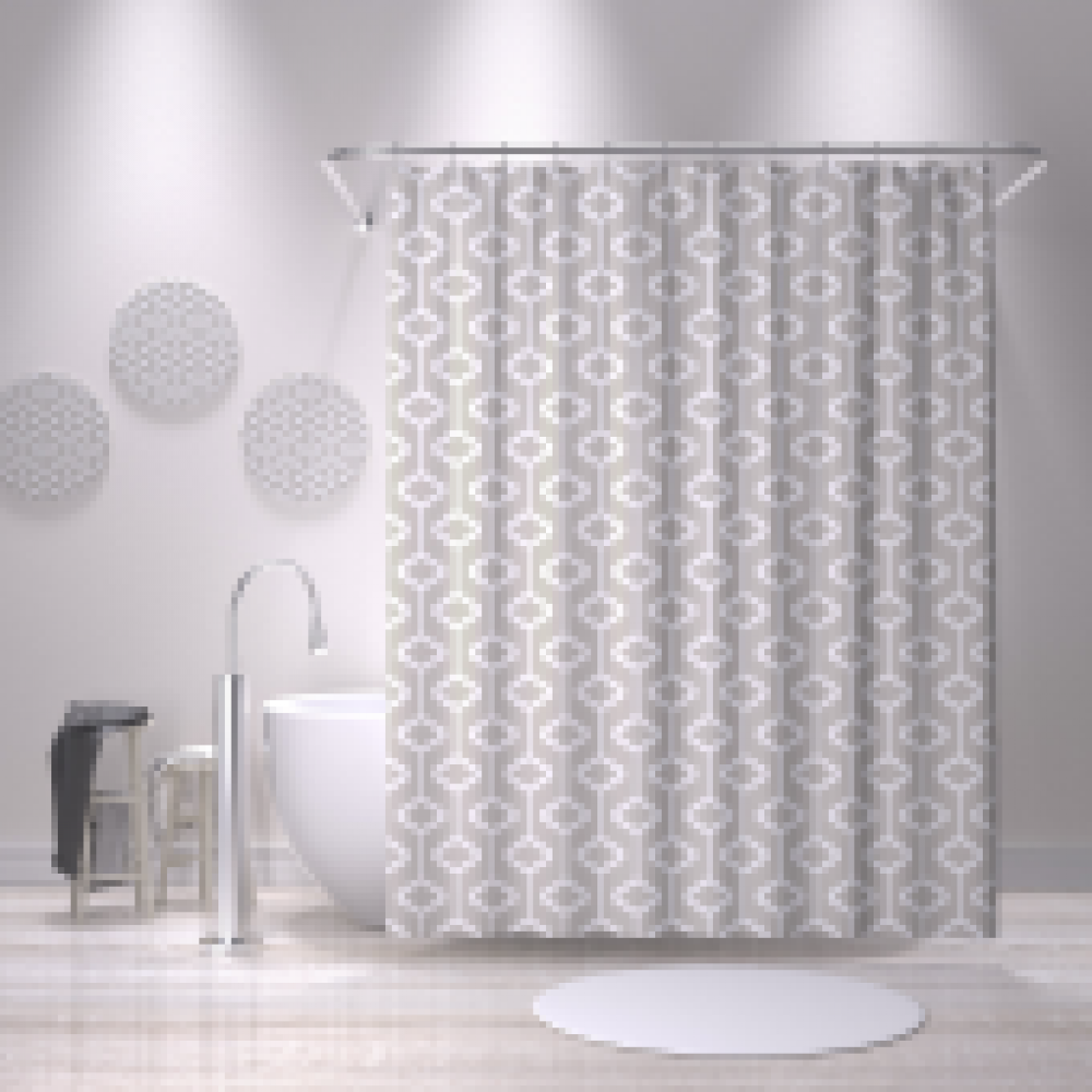 Шторка для ванной 180*200 п/э Магнус Delphinium 12 колец 104271