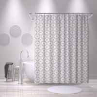 Шторка для ванной 180*200 п/э Магнус Delphinium 12 колец 104271
