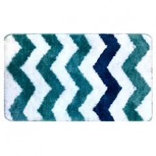 Коврик для ванной Delphinium Зигзаг микрофибра 50х80 голубой