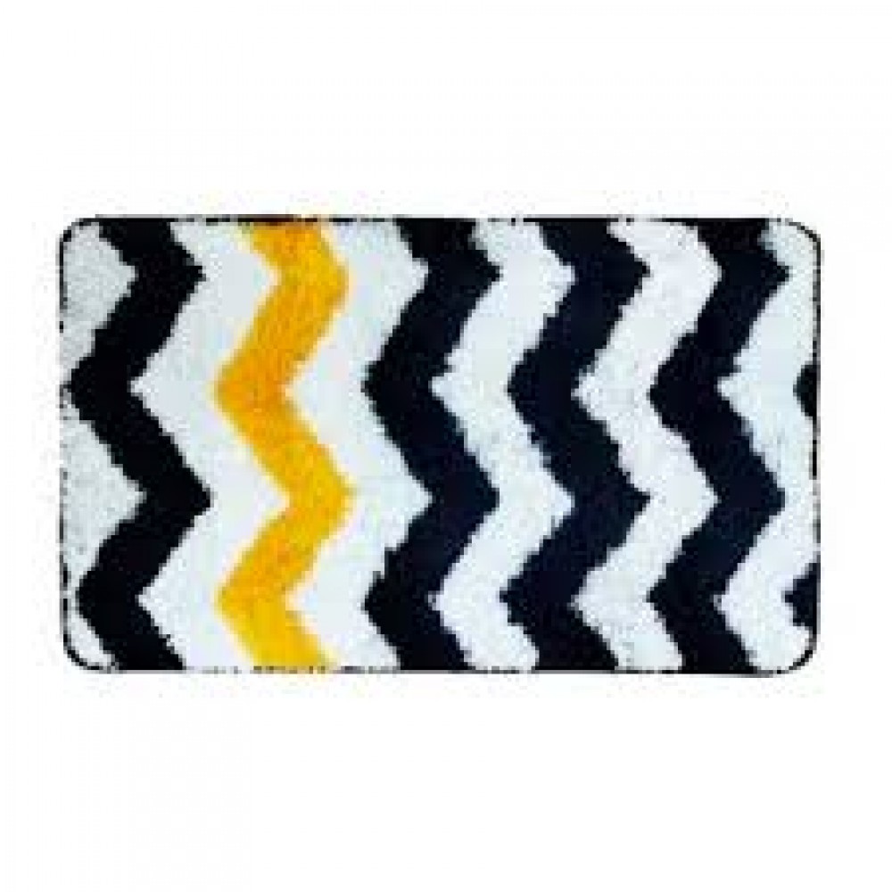 Коврик для ванной Delphinium Зигзаг микрофибра 50х80 желтый