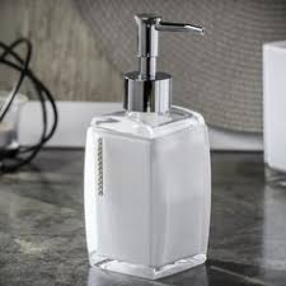Дозатор для жидкого мыла пластик White cristal Delphinium 106065