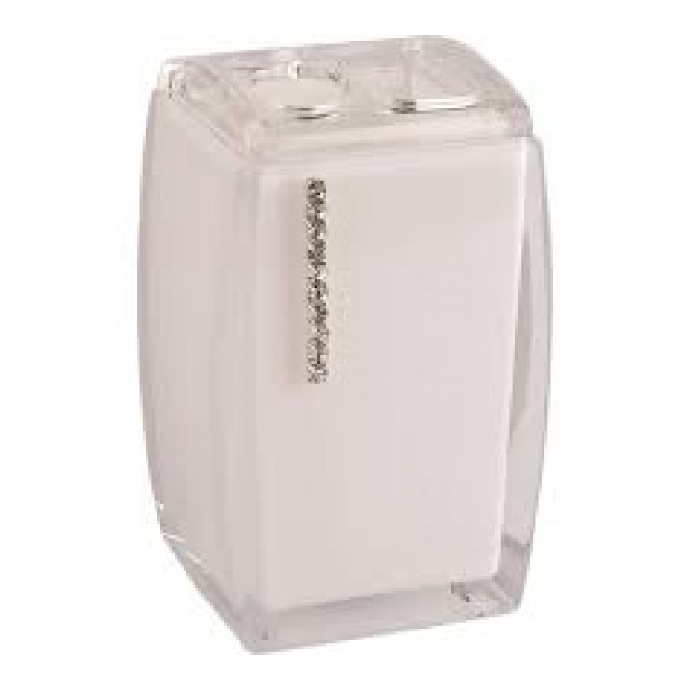 Стакан для зубных щеток пластик White cristal Delphinium 106064
