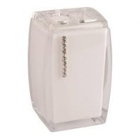 Стакан для зубных щеток пластик White cristal Delphinium 106064