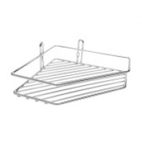 Полка настенная 1 ярус угловая Delphinium хром АЕ-671В/101100