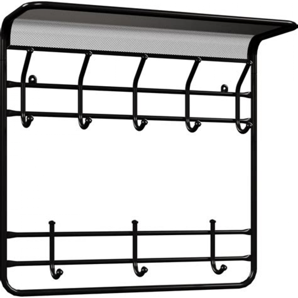 Вешалка с полкой ГРАНАДА 22 черный ВСПГ22Ч Вешалка с полкой ГРАНАДА 22 черный ВСПГ22Ч