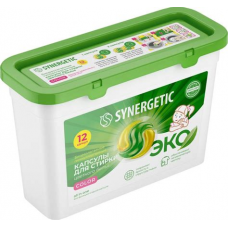 Капсулы для стирки цветных тканей Synergetic 12 капс.