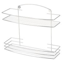 Полка д/ванной 2 яруса 27*35*13см Lecco хром Рыжий кот 310863