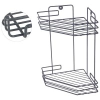 Полка д/ванной 2 яруса угловая 20,5*20,5*31,5см Рыжий кот графит 310869