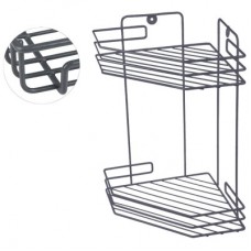 Полка д/ванной 2 яруса угловая 20,5*20,5*31,5см Рыжий кот графит 310869