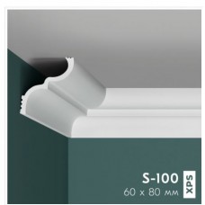 Плинтус потолочный  S100 (80*60 мм) ХХХ