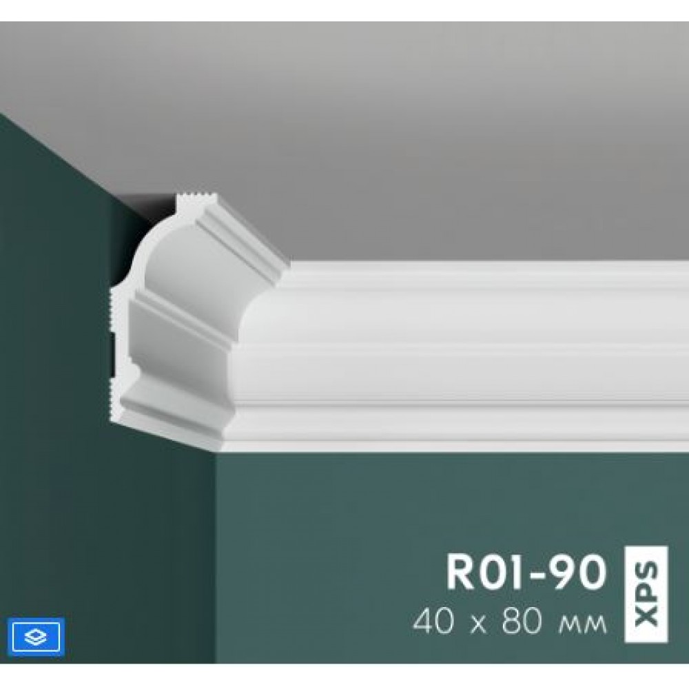 Плинтус потолочный R 01-90 (80*40мм) Плинтус потолочный R 01-90 (80*40мм)