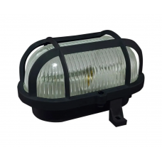 Светильник Oval/ПСХ  60 черный Е27 60W IP44 стекло/пластик с решеткой SQ0312-0002