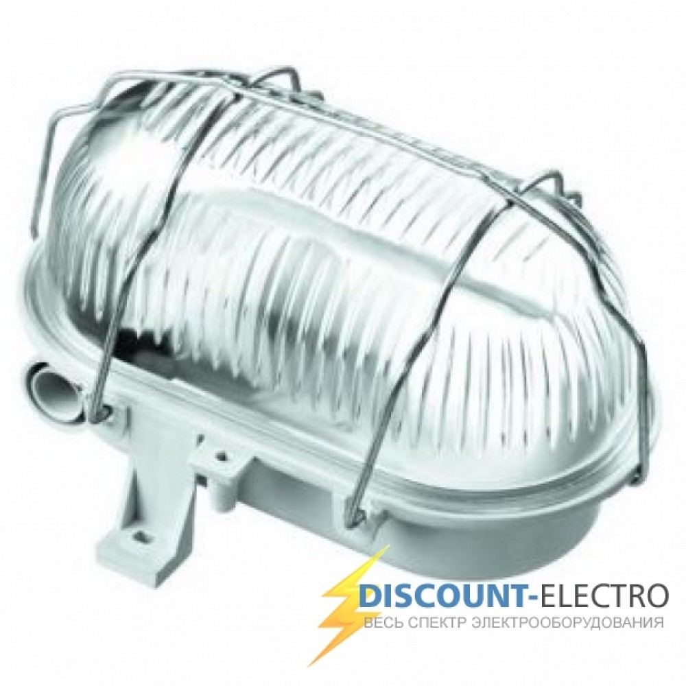 Светильник Oval/ПСХ  60 черный Е27 60W IP44 стекло/пластик с решеткой SQ0312-0002