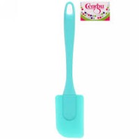 Лопатка силиконовая 24х5см цветная ручка 339-694