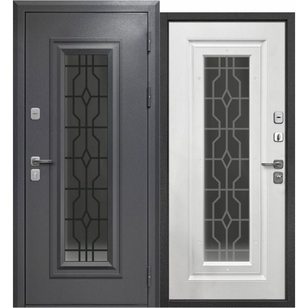 Дверь метал. 2D СТЕКЛОПАКЕТ Букле Графит 9 см 2050*960мм правая Дверь метал. 2D СТЕКЛОПАКЕТ Букле Графит 9 см 2050*960мм правая