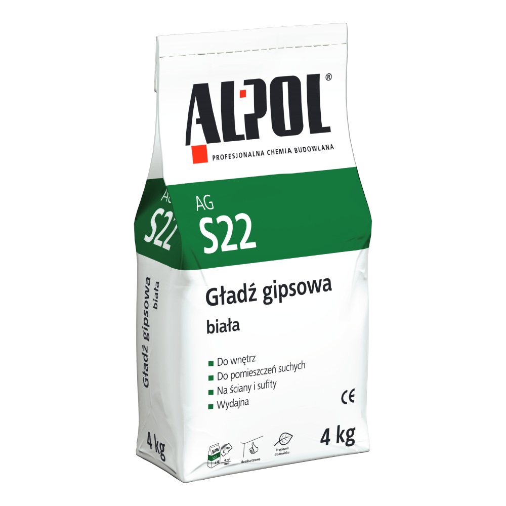 Шпатлевка гипсовая ALPOL AG S22 Финиш мешок  4кг  