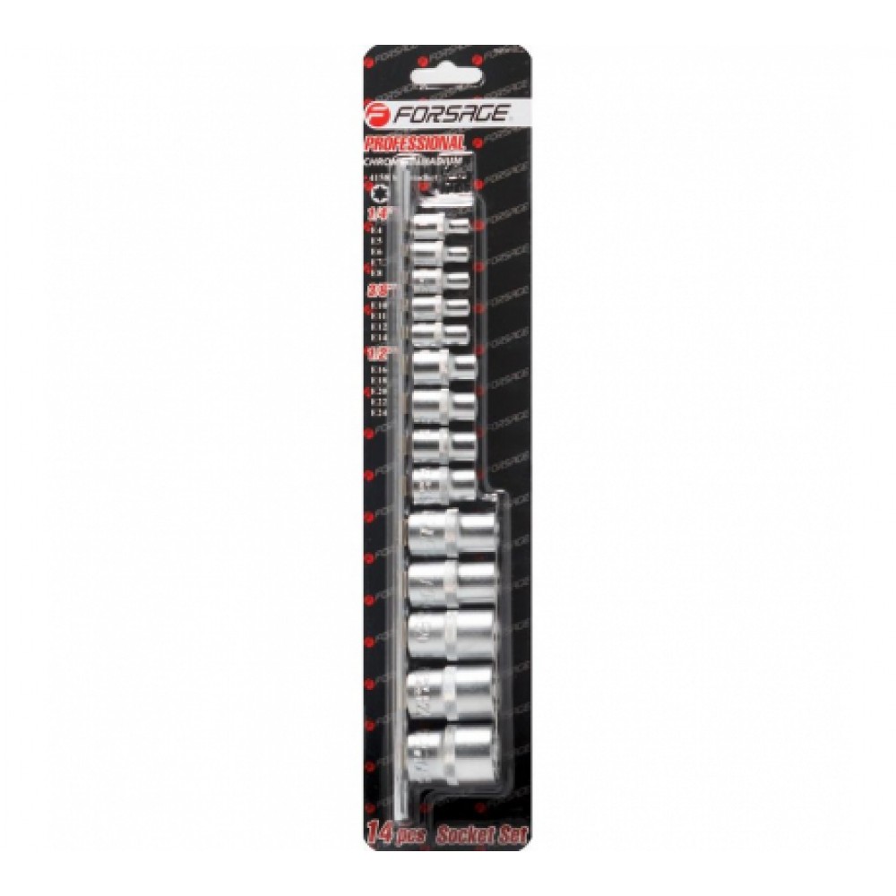 Набор насадок 1/4"3/8"1/2" Е4-Е24 15 предметов RF-4158 11711