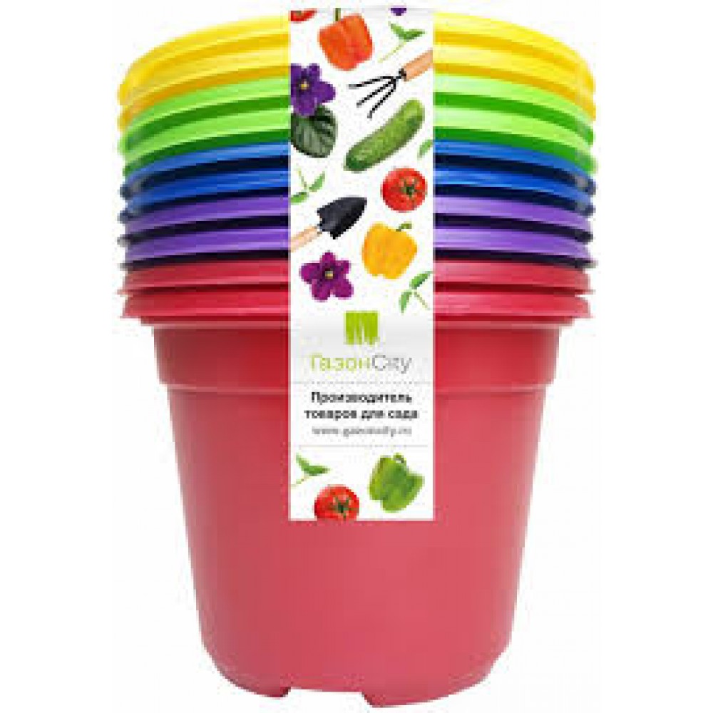 Набор стаканов для рассады Color 11*8,5см 10шт разноцветные Набор стаканов для рассады Color 11*8,5см 10шт разноцветные