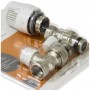 Кран радиаторный угловой + кран обратки Д=15 Royal Thermo PIANO черный 1422585