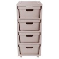 Комод на колесах LUXE 4 ящика 300х385х690мм св-беж АКЦИЯ
