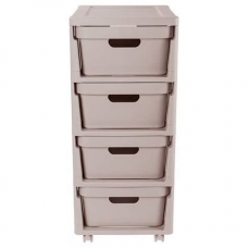 Комод на колесах LUXE 4 ящика 300х385х690мм св-беж АКЦИЯ