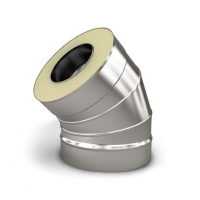 Колено Термо 45* Ф210*150 (н/ж. ст. 0,5 мм + н/ж. ст.)