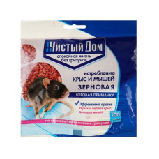 Приманка Чистый Дом зерновая для уничтожения крыс и мышей 100г 80262
